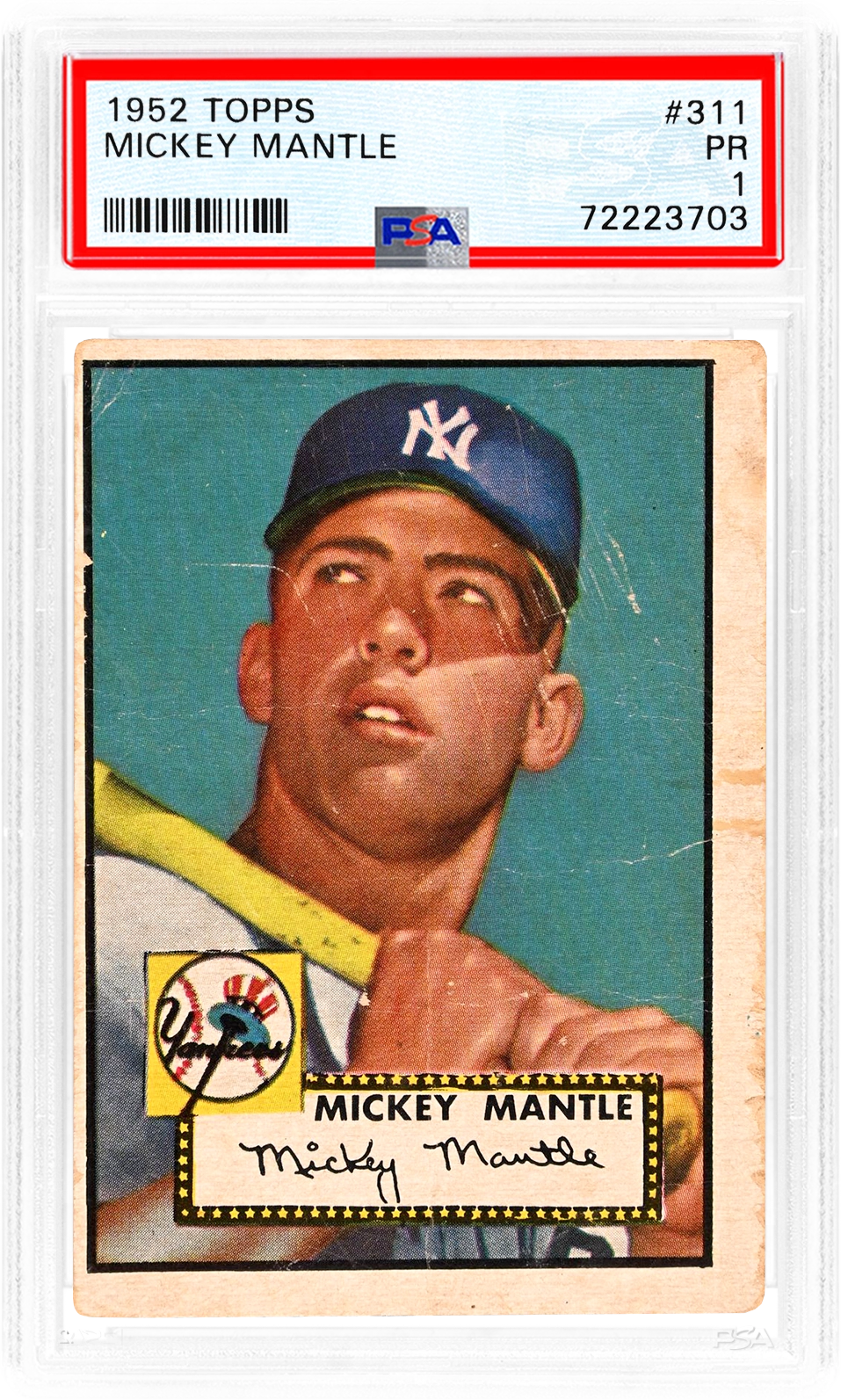 PSA label example for PSA 1 PR