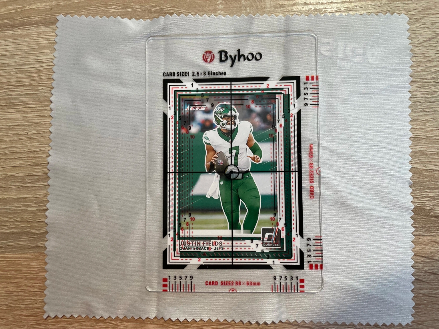 Example of a card with visibly off-center borders