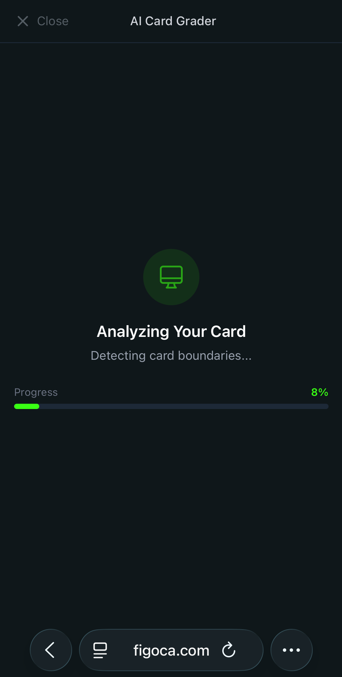 The AI analyzing your card in real-time