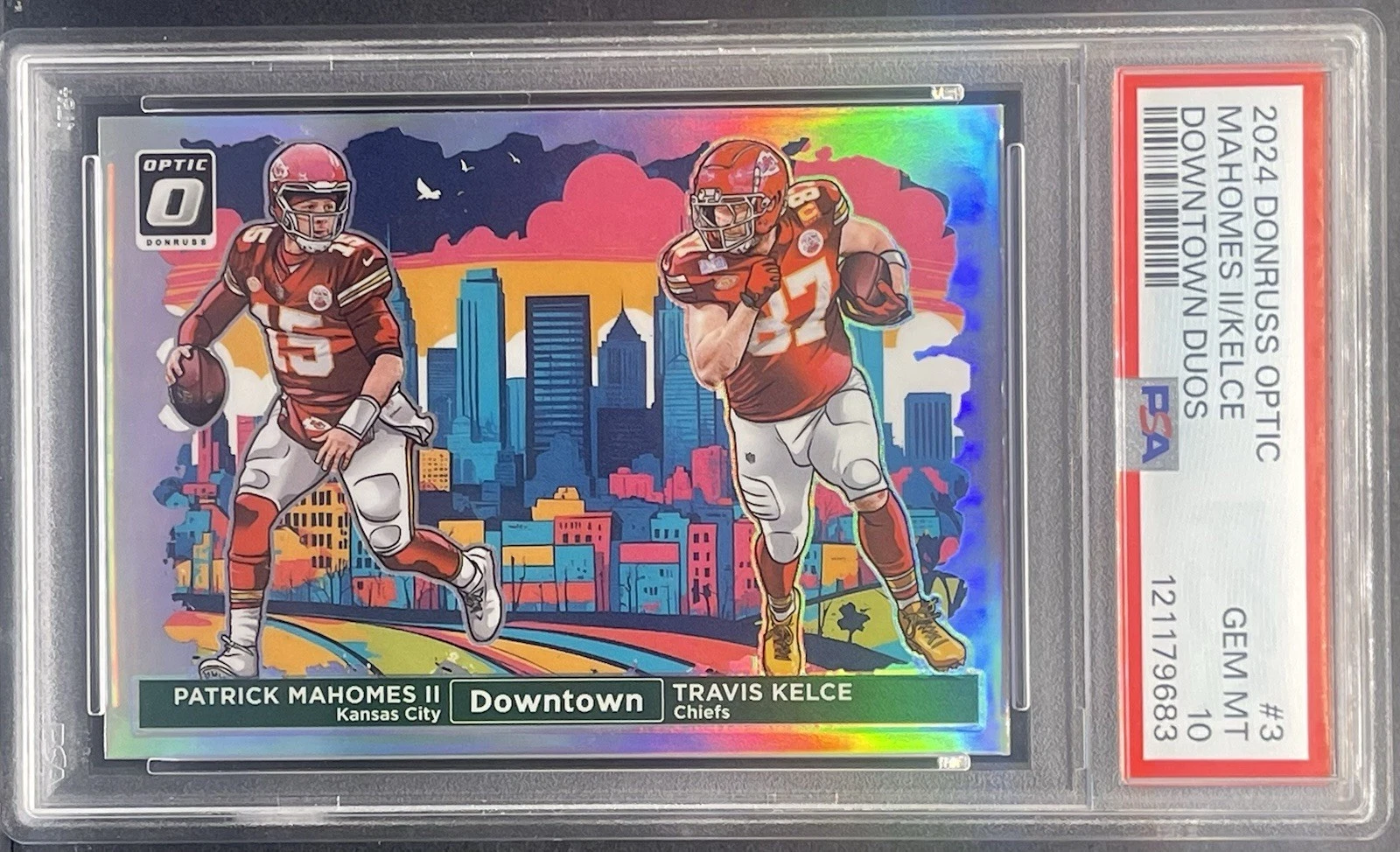 2024 Donruss Optic Downtown Duos Patrick Mahomes Kelce #3