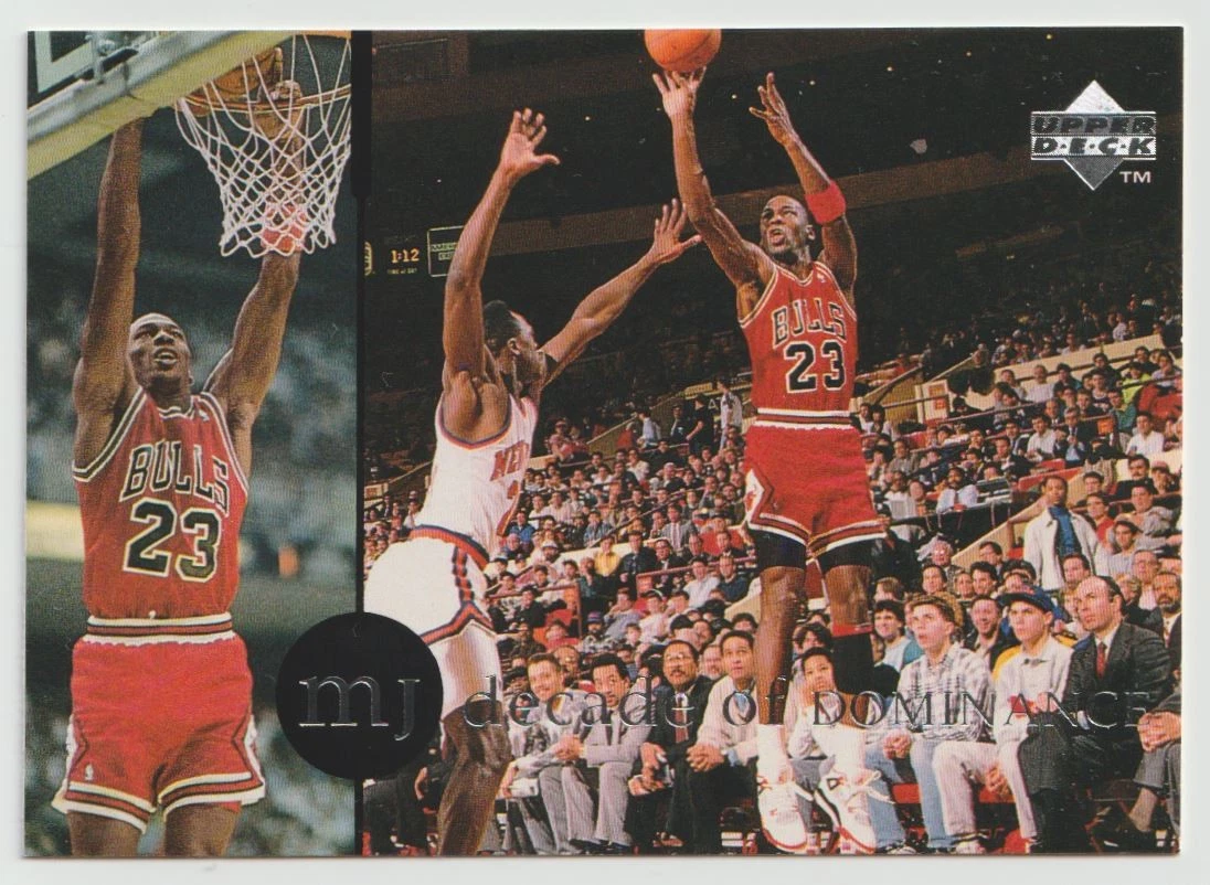 1994 Upper Deck Rare Air #89 Michael Jordan card with the Menendez brothers visible courtside in the background