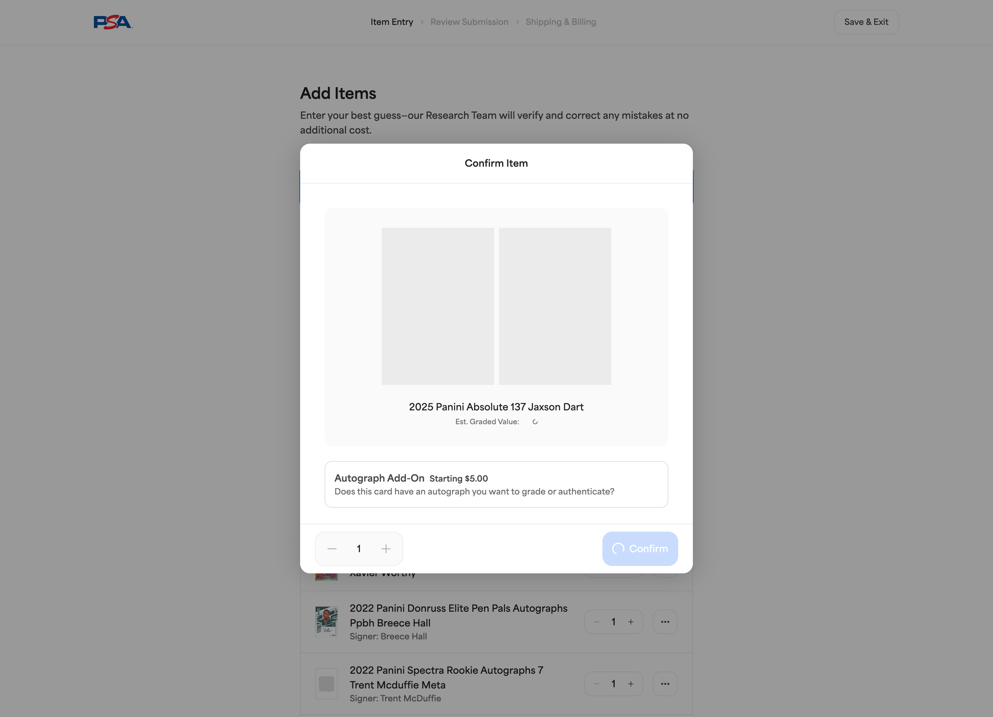 Confirm Card Details